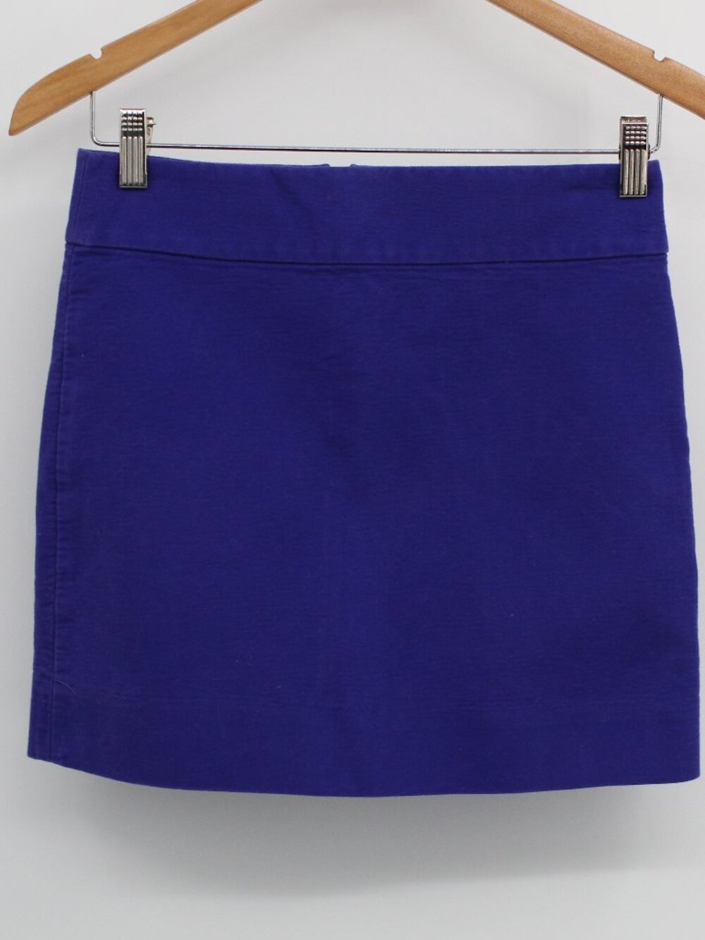 Vintage Y2K J CREW Purple A-Line Mini Skirt‎ Size 0 Short Summer Cotton Preppy